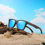 Hand-Crafted Unisex Bamboo Sunglasses (Dark Brown Frame)