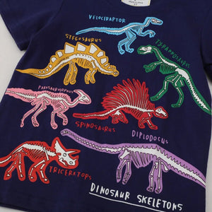 Glow in the Dark Kids Shark & Dinosaur T-shirt