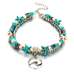 Multi-Layer Bohemian Wave Anklet