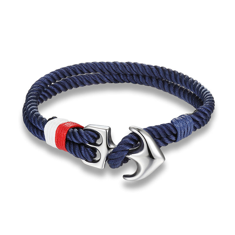 High Quality Nautical Survivor Rope Anchor Bracelet