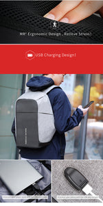 Ultra Luxury Multifunction, Water Repellant, Anti-Theft, USB Charging 15 inch Laptop Backpack
